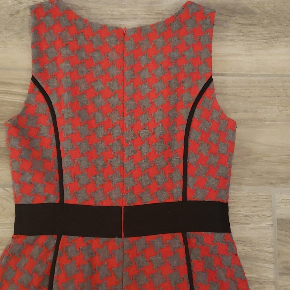 Knitted Red & Grey Dress - Picture 9 of 13